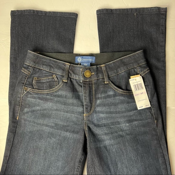 #244 ☑️ Democracy Ab Solutions Itty Bitty Boot Indigo Denim Jeans - Picture 7 of 16